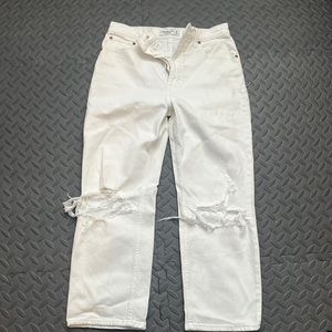 Abercrombie and fitch white jeans